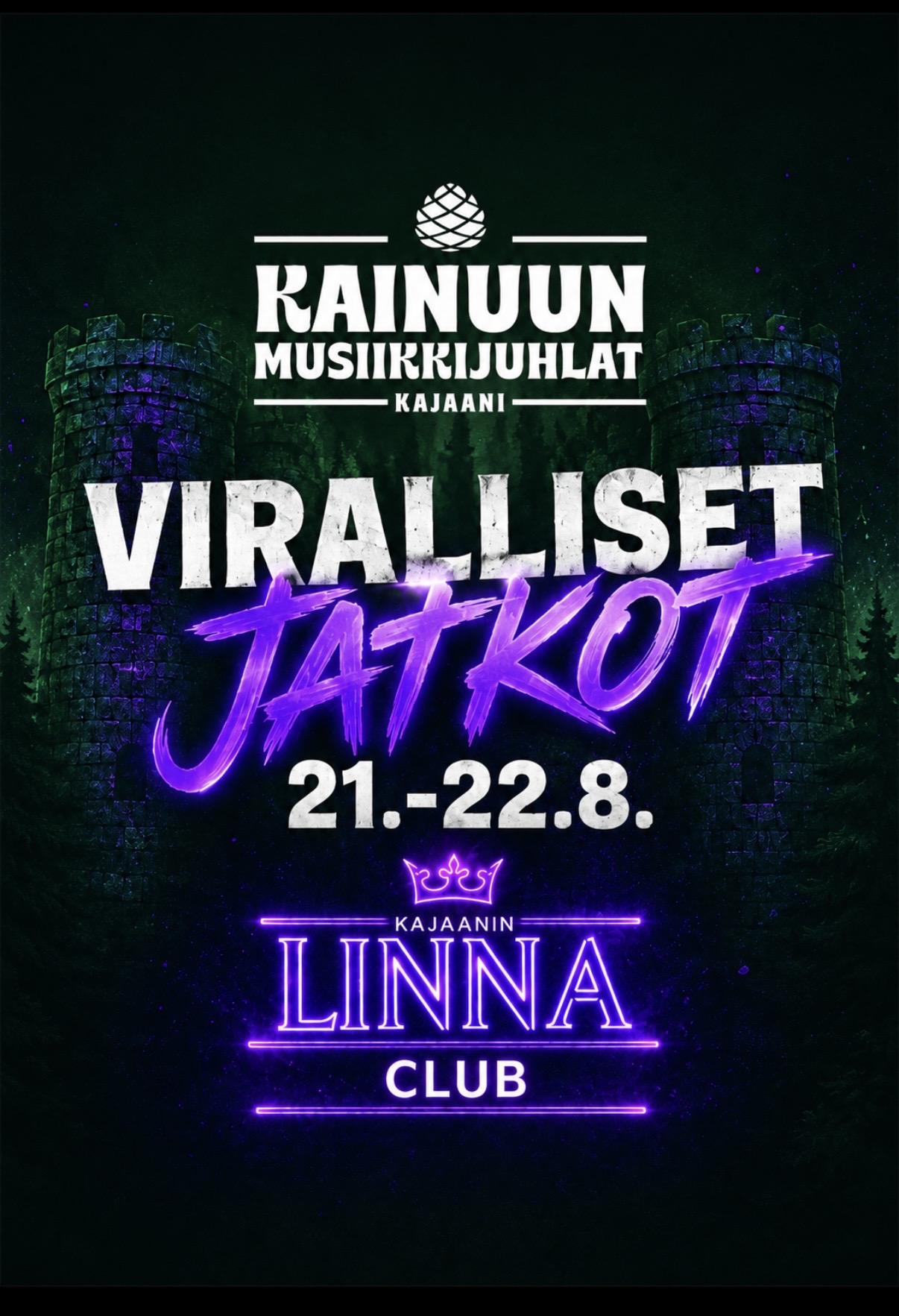 Kainuun Musiikkijuhlien viralliset jatkot tapahtumajuliste